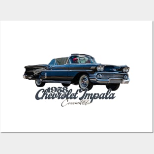 1958 Chevrolet Impala Convertible Posters and Art